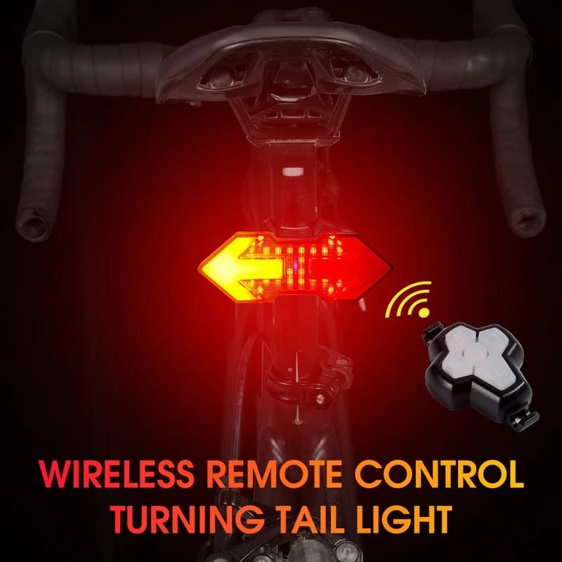 Bicycle Bike Remote Control LED Turn Signal Indicators Rear Taillight