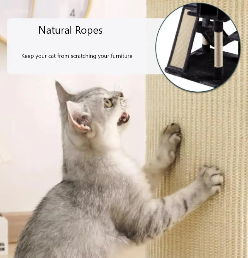 Reptronic Larger Cat Tree for Larger Cats - Black