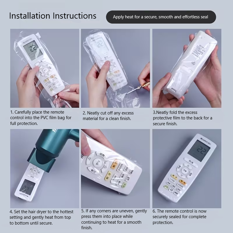 Reptronic Remote Control Shrink Wrap Sleeves & LED Light Dimming Stickers