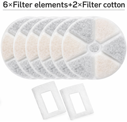 2.5L SS Fountain with water level window, filters & Cleaning kit-Value Pack