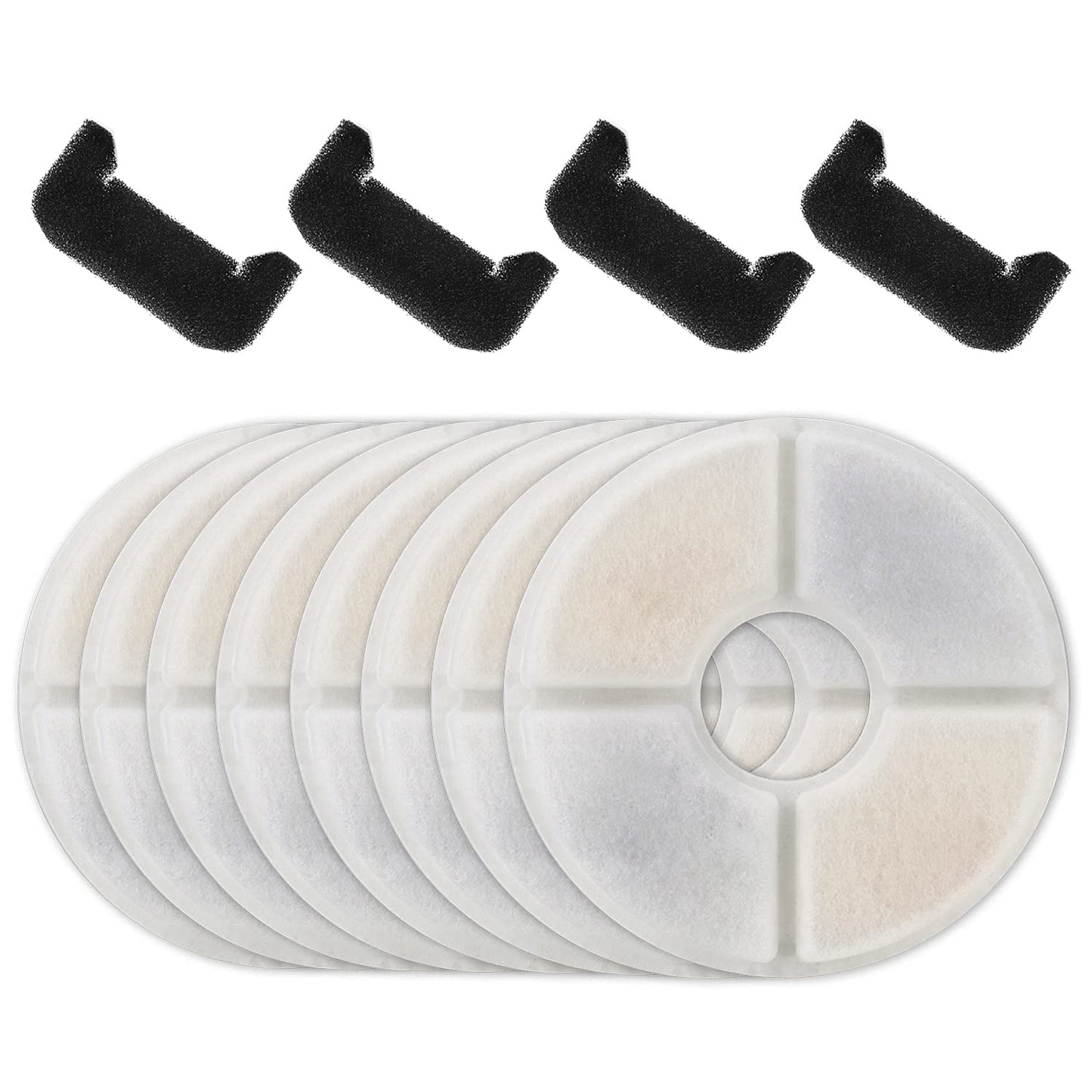 Cat/Dog White Water Fountain Filter Replacement, Pump sponge Filter Replacement - 4 Pack