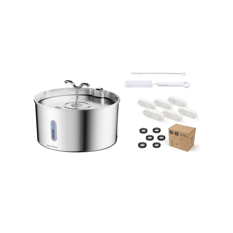 7L SS Large fountain, pack of filters & Cleaning kit- Value Pack