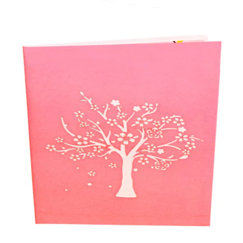 Beautiful Cherry blossom Pop up 3D card with envelope