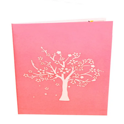 Beautiful Cherry blossom Pop up 3D card with envelope