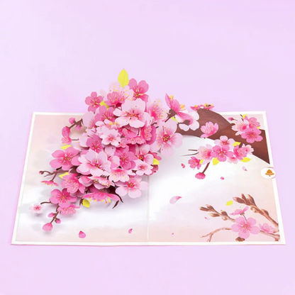 Beautiful Cherry blossom Pop up 3D card with envelope