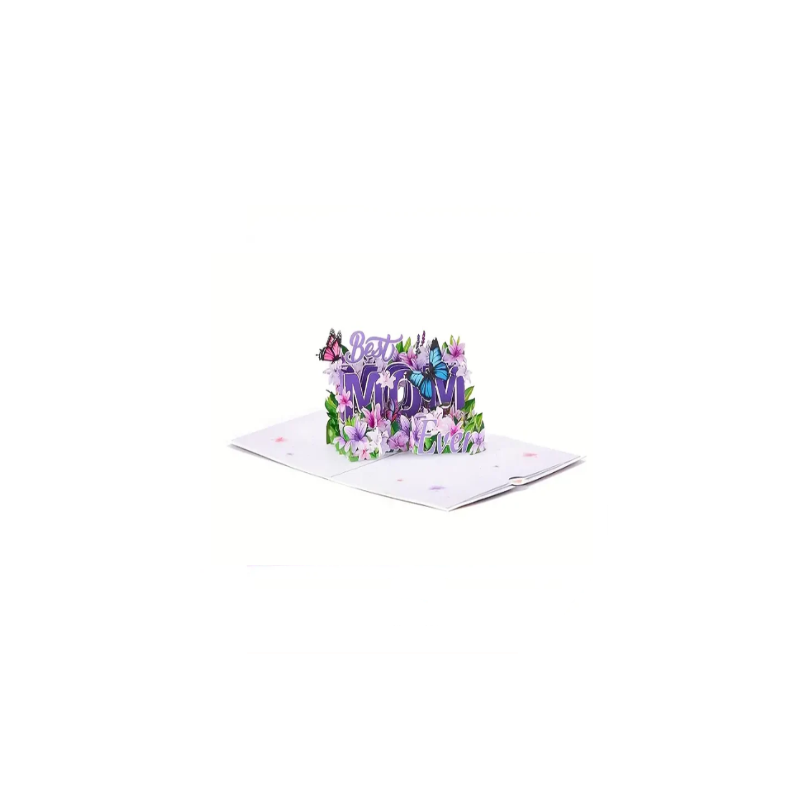 Beautiful Best Mom Ever Pop up 3D card with envelope