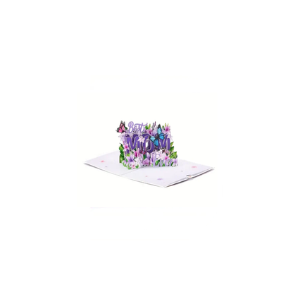 Beautiful Best Mom Ever Pop up 3D card with envelope