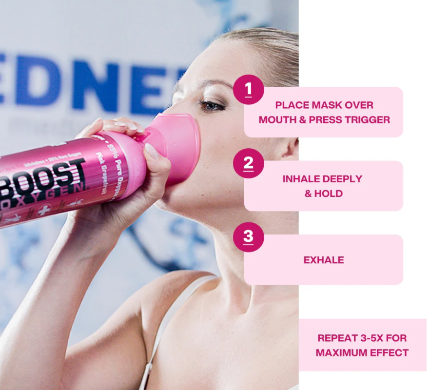 Boost Oxygen Large 95% Canister Pink Grapefruit