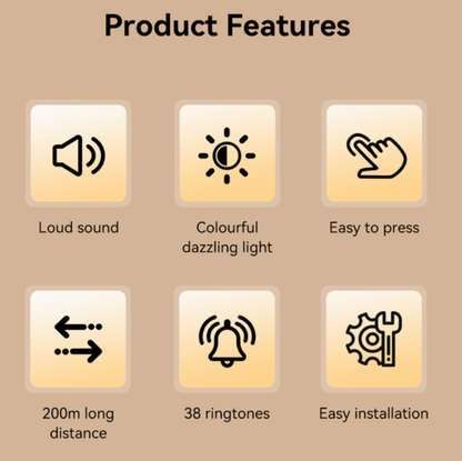 Reptronic DIY white wireless doorbell: RPTDB47 - 1R1B