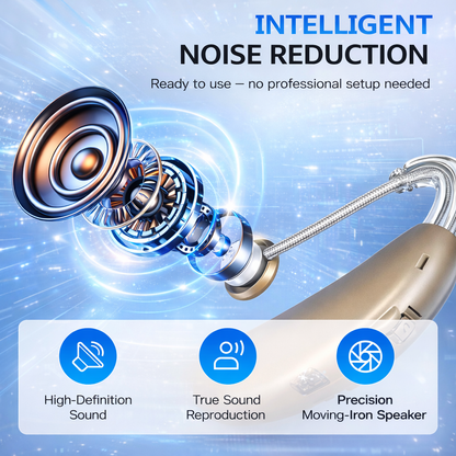 Reptronic Bluetooth Hearing Amplifiers with Charging case- Behind The Ears