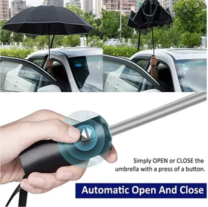 Reptronic 10-Rib Auto Open/Close Umbrella With Durable Iron Alloy Frame