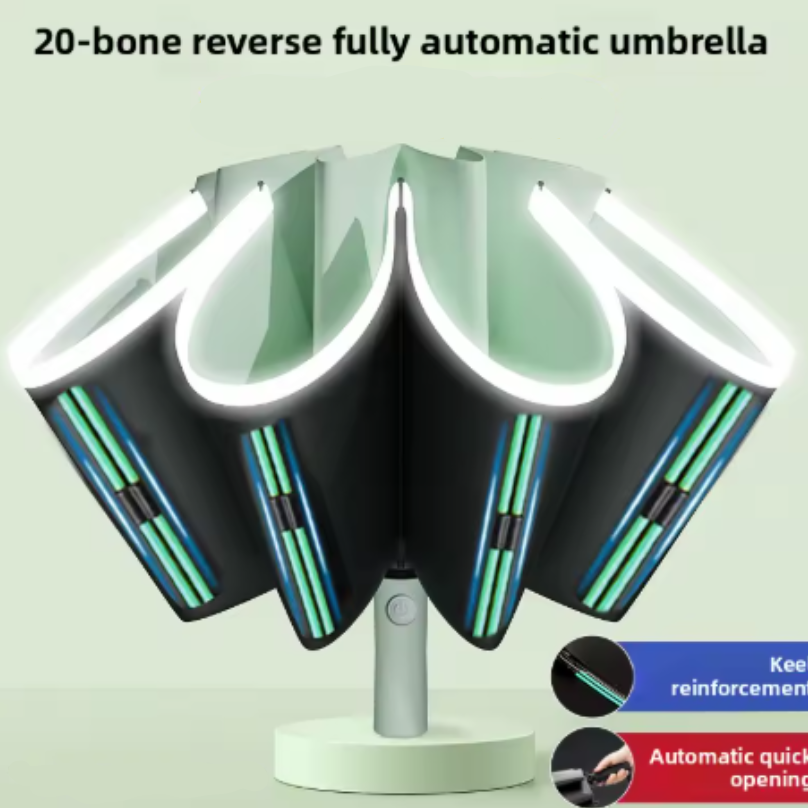 Reptronic 10-Rib Auto Open/Close Umbrella With Durable Iron Alloy Frame