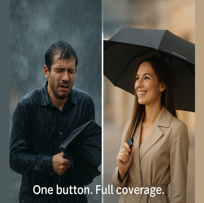 Reptronic 10-Rib Auto Open/Close Umbrella With Durable Iron Alloy Frame