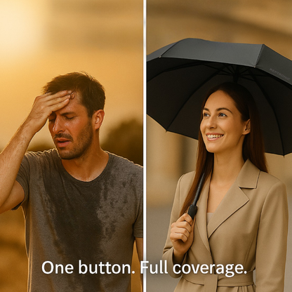 Reptronic 10-Rib Auto Open/Close Umbrella With Durable Iron Alloy Frame