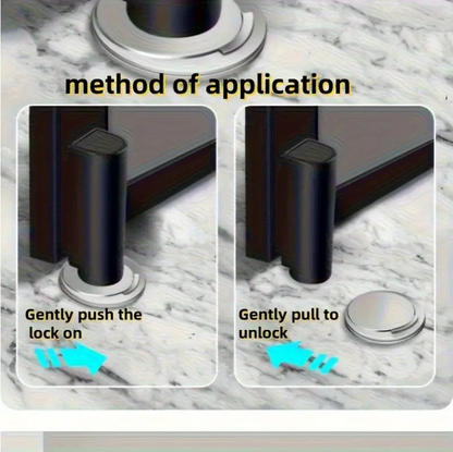 Reptronic Set of 4 Durable Magnetic Door Stoppers - No drill