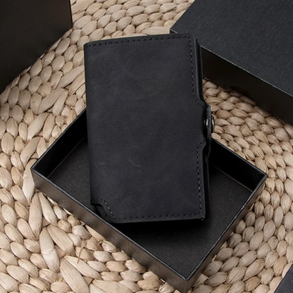 Hammer&Hide PU leather Pop up wallet- Black