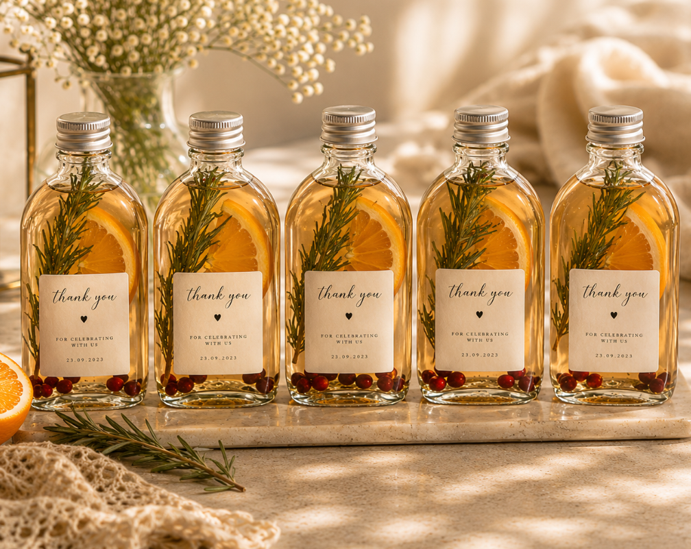 Glass Bottles with Silver Caps 500ml - Set of 5