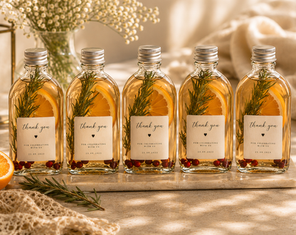 Glass Bottles with Silver Caps 500ml - Set of 5
