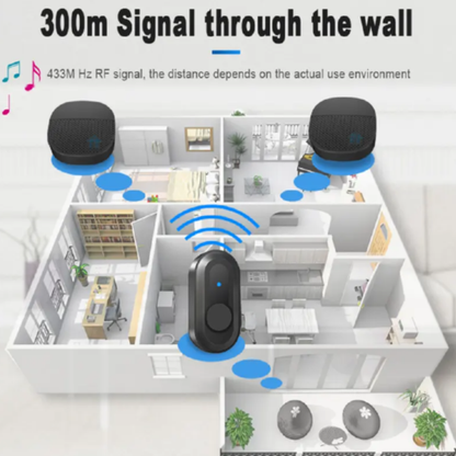 Reptronic DIY Wireless Doorbell- RTDB38 - Black