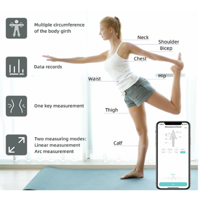 Smart Digital Body Tape Measure with Bluetooth Connectivity