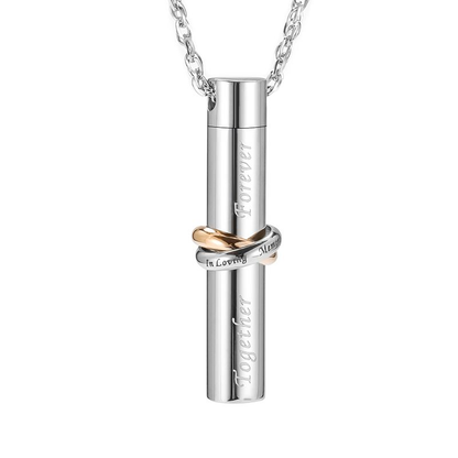 Memorial Safe Keeping Pendant - Together Forever Cylinder