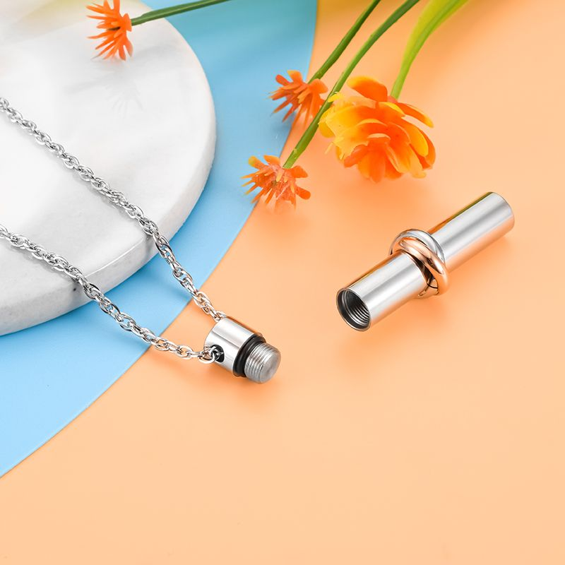 Memorial Safe Keeping Pendant - Together Forever Cylinder