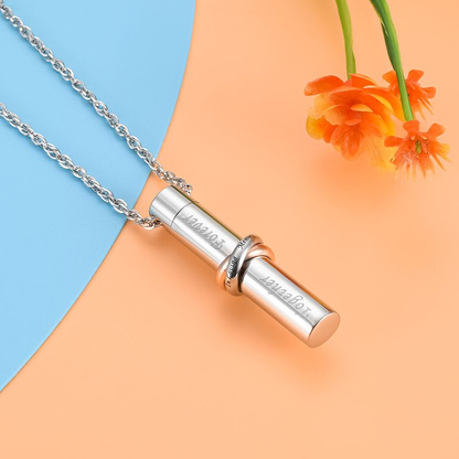 Memorial Safe Keeping Pendant - Together Forever Cylinder