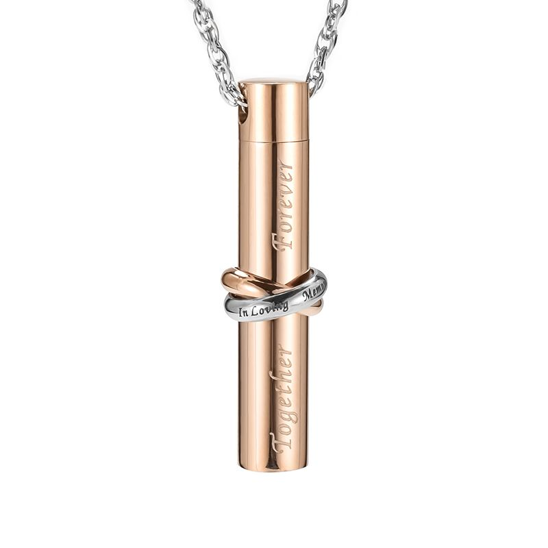 Memorial Safe Keeping Pendant - Together Forever Cylinder