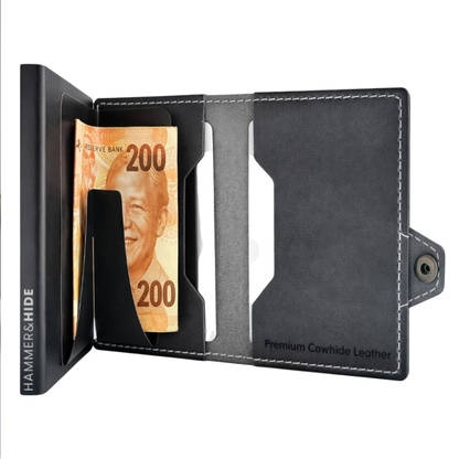 Reptronic Hammer&Hide Genuine Saddle Leather Pop-up Wallet