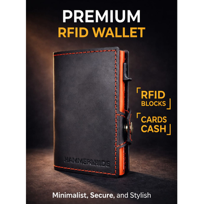 Reptronic Hammer&Hide Genuine Saddle Leather Pop-up Wallet