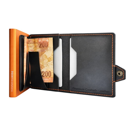 Reptronic Hammer&Hide Genuine Saddle Leather Pop-up Wallet