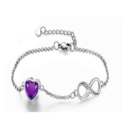 Memorial Safe Keeping Pendant Bracelet- Infinity and Heart Bracelet