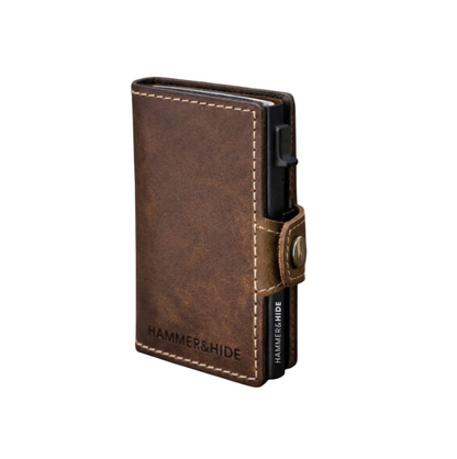 Reptronic Hammer&Hide Genuine Saddle Leather Pop-up Wallet