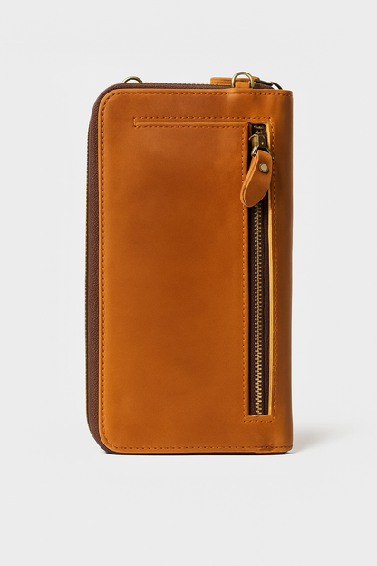 Reptronic Hammer&Hide Crossbody Sling Bag Purse: Genuine Saddle Leather