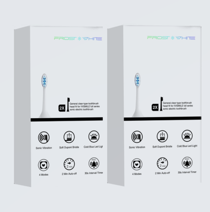 Replacement Toothbrush Heads for the Frost White Electric Toothbrush x 4