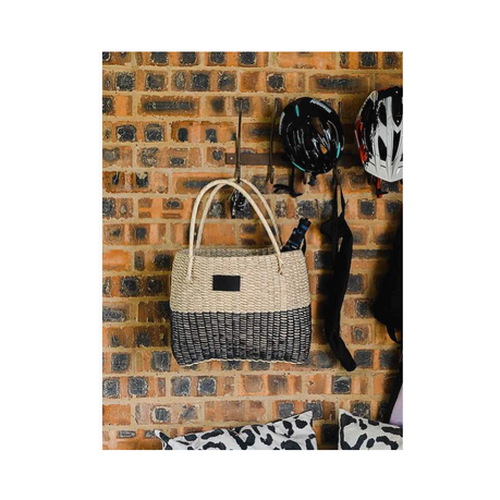 Sunweave Handwoven Carry & Storage Tote - Natural Black and Brown