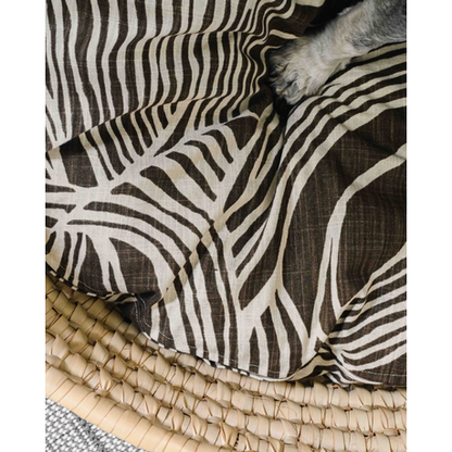 Handwoven Ilala Palm Pet Bed with Removable Cushion