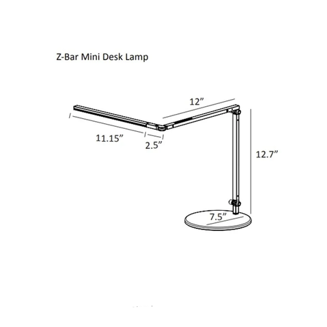 Koncept Z-Bar Mini Gen 3 LED Desk Lamp with Base