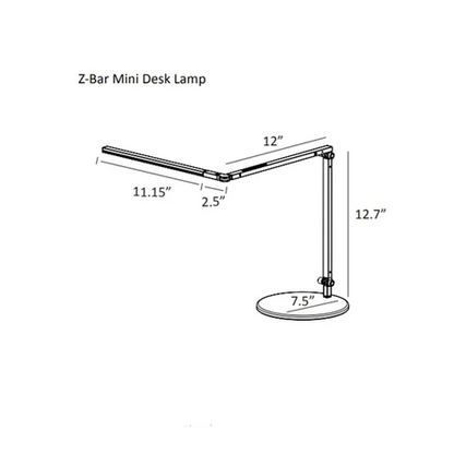 Koncept Z-Bar Mini Gen 3 LED Desk Lamp with Base