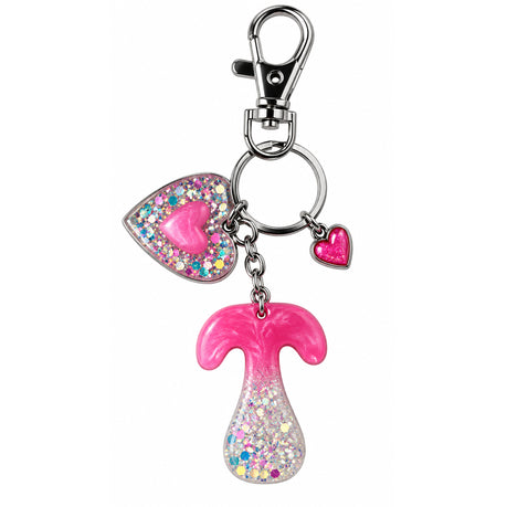 Posh Handcrafted Resin Initial Keyring - Unique Letter Design