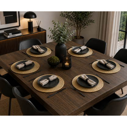 Classic Weave Handwoven Natural Placemats - Set of 6