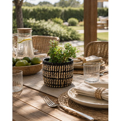 Afri Handwoven Ilala Palm Basket - Natural