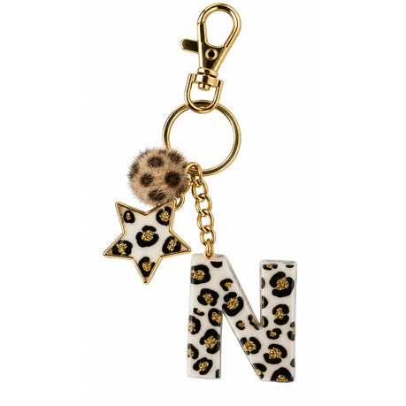 Posh Handcrafted Resin Initial Keyring - Unique Letter Design