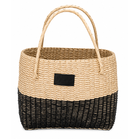 Sunweave Handwoven Carry & Storage Tote - Natural Black and Brown