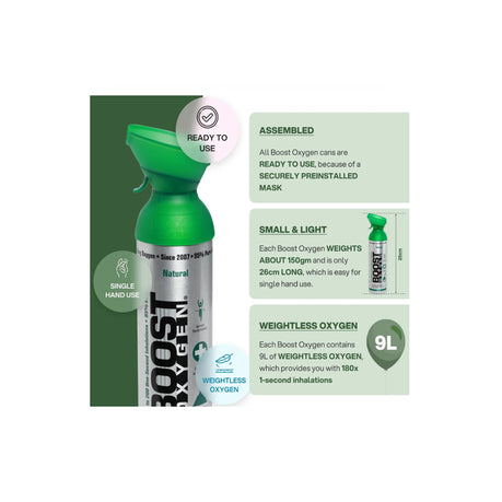 Boost Oxygen 95% Canister Natural - 5ml - 3 Pack