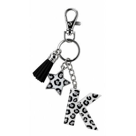 Posh Handcrafted Resin Initial Keyring - Unique Letter Design