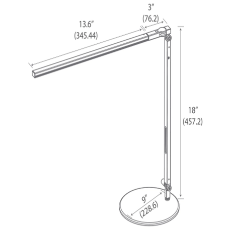 Koncept Z-Bar Solo Gen 3 LED Desk Lamp with Base