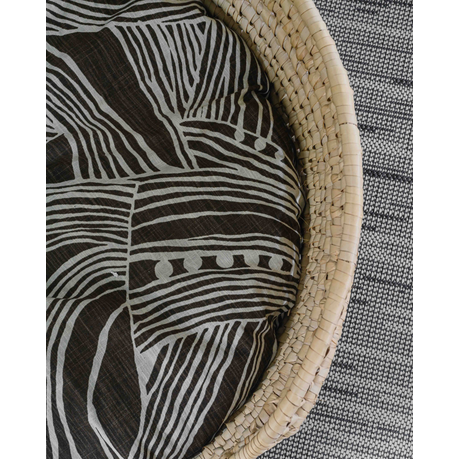 Handwoven Ilala Palm Pet Bed with Removable Cushion