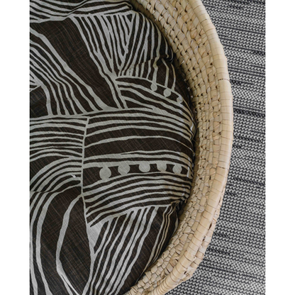 Handwoven Ilala Palm Pet Bed with Removable Cushion