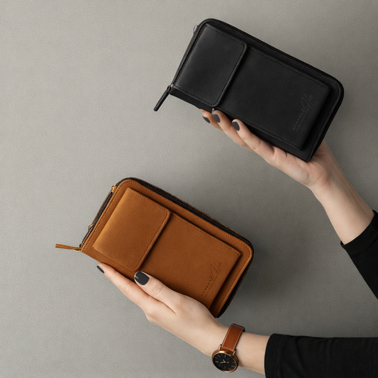 Reptronic Hammer&Hide Crossbody Sling Bag Purse: Genuine Saddle Leather